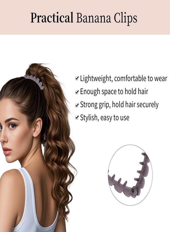 WHAVEL Banana Clips for Women 6 Pack Small Banana Clip for Thin Fine Thick Hair Ponytail Holders - Strong Hold - Image 5